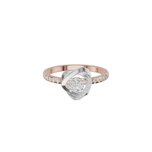 Spiral Vortex Diamond Ring 18 KT / Rose Gold / 18