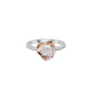 Spiral Vortex Diamond Ring 18 KT / White Gold / 18