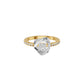 Spiral Vortex Diamond Ring 18 KT / Yellow Gold / 18
