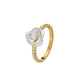Spiral Vortex Diamond Ring 18 KT / Yellow Gold / 18