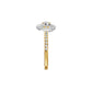 Spiral Vortex Diamond Ring 18 KT / Yellow Gold / 18