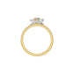 Spiral Vortex Diamond Ring 18 KT / Yellow Gold / 18