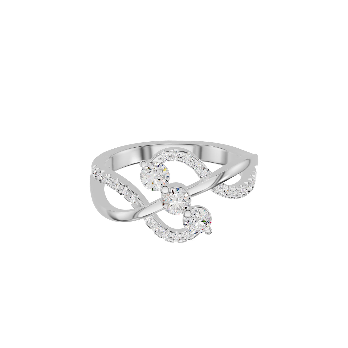 Swirlora Diamond Ring
