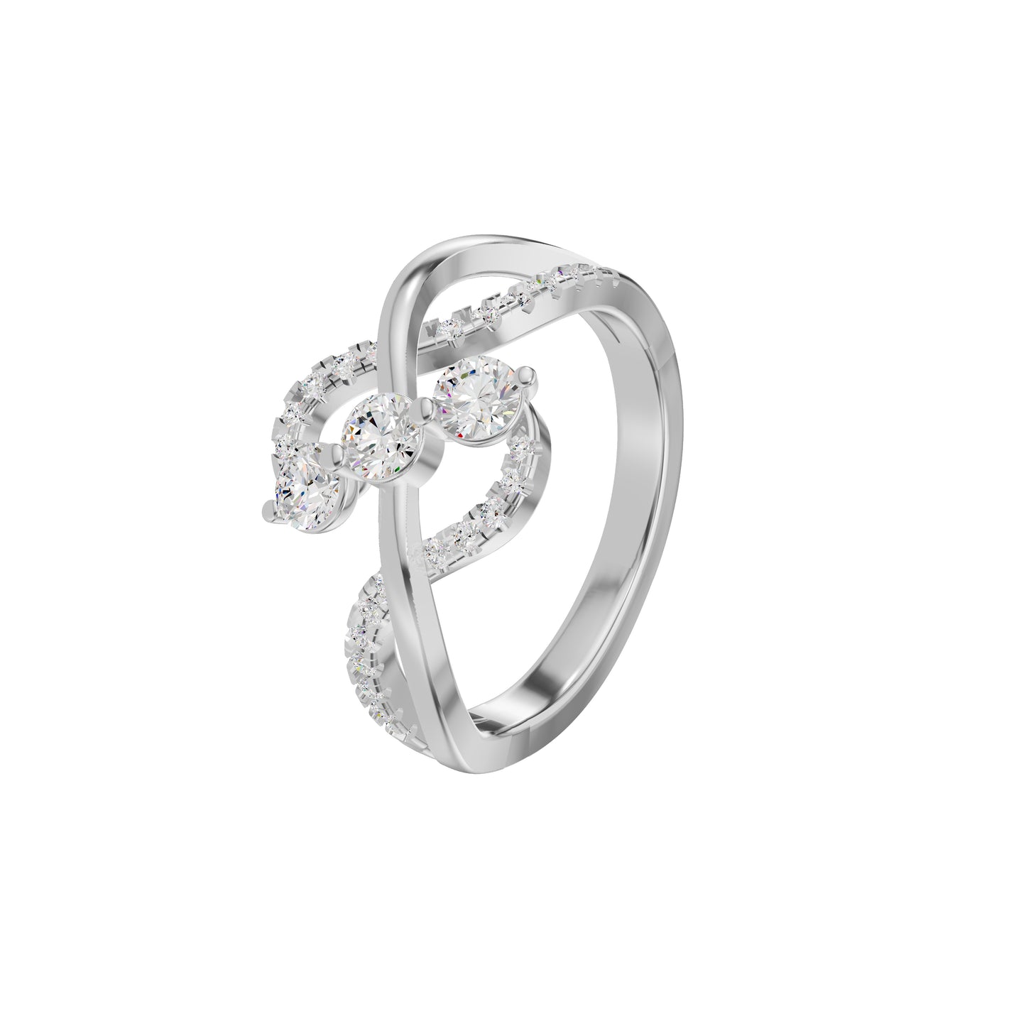 Swirlora Diamond Ring
