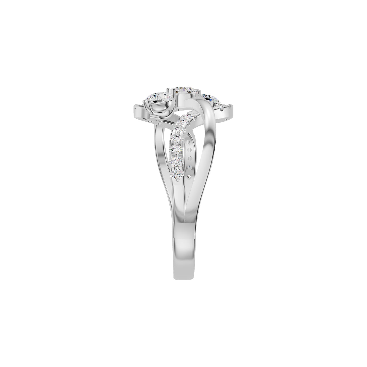Swirlora Diamond Ring