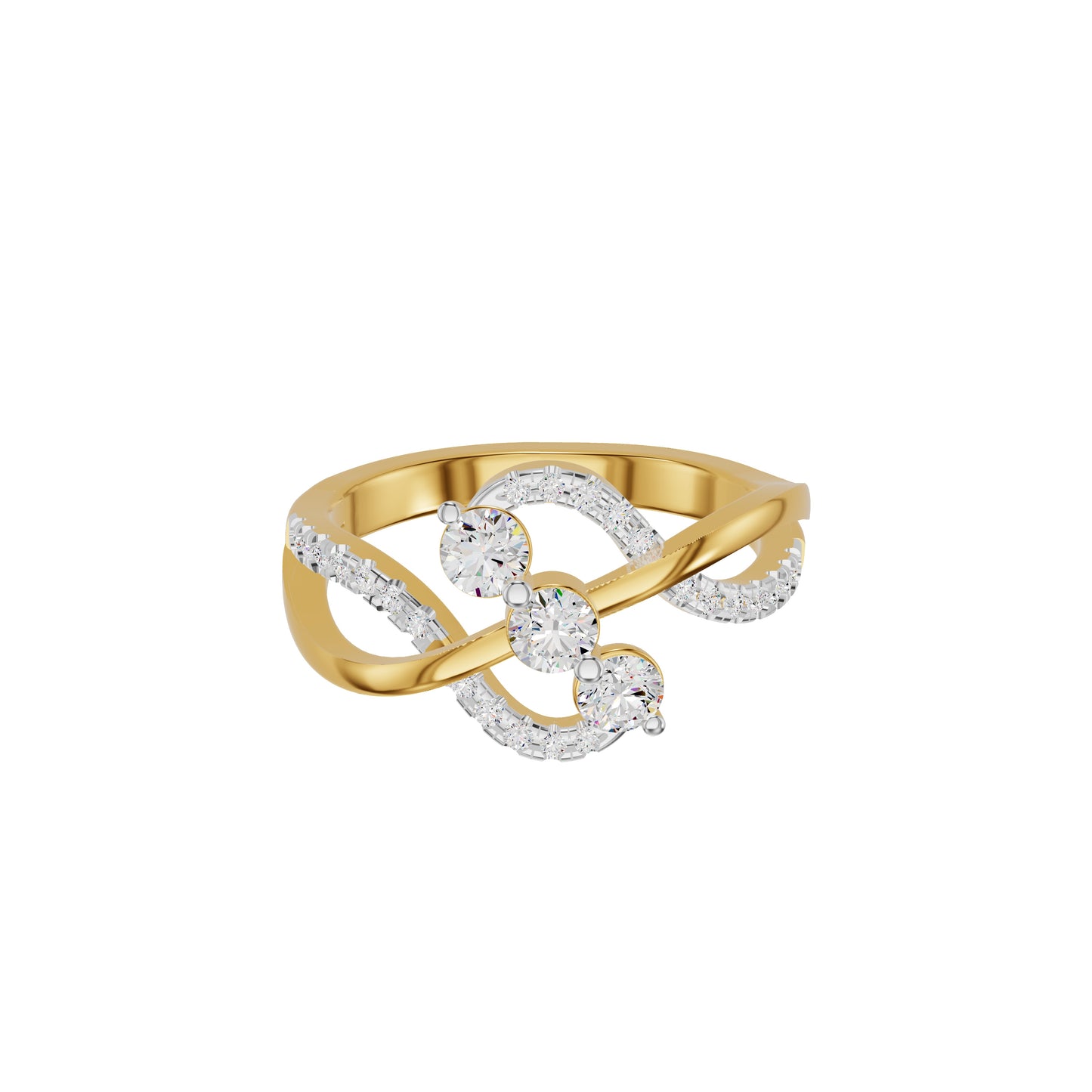 Swirlora Diamond Ring
