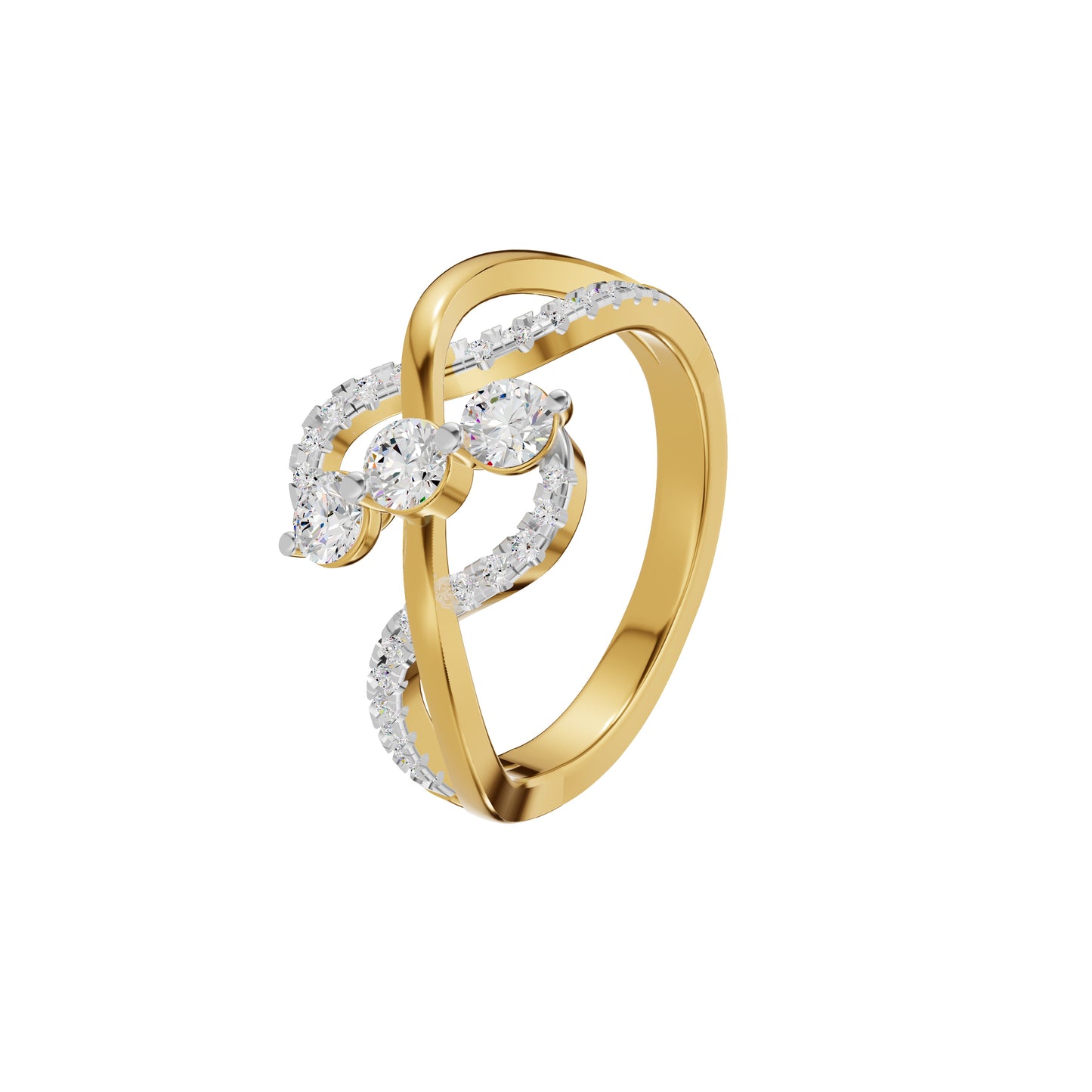 Swirlora Diamond Ring