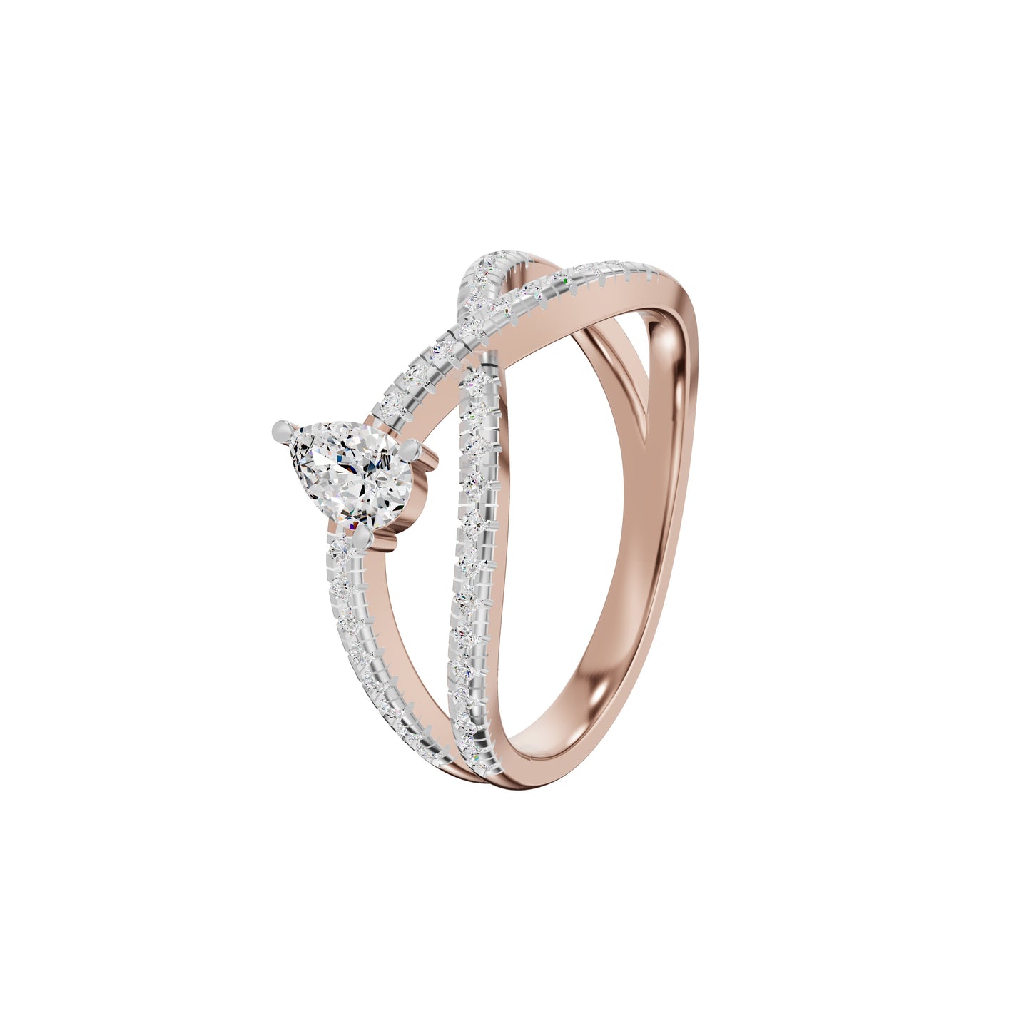 Infinity Pear Diamond Ring