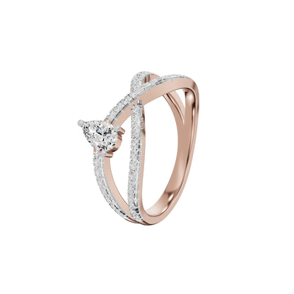 Infinity Pear Diamond Ring