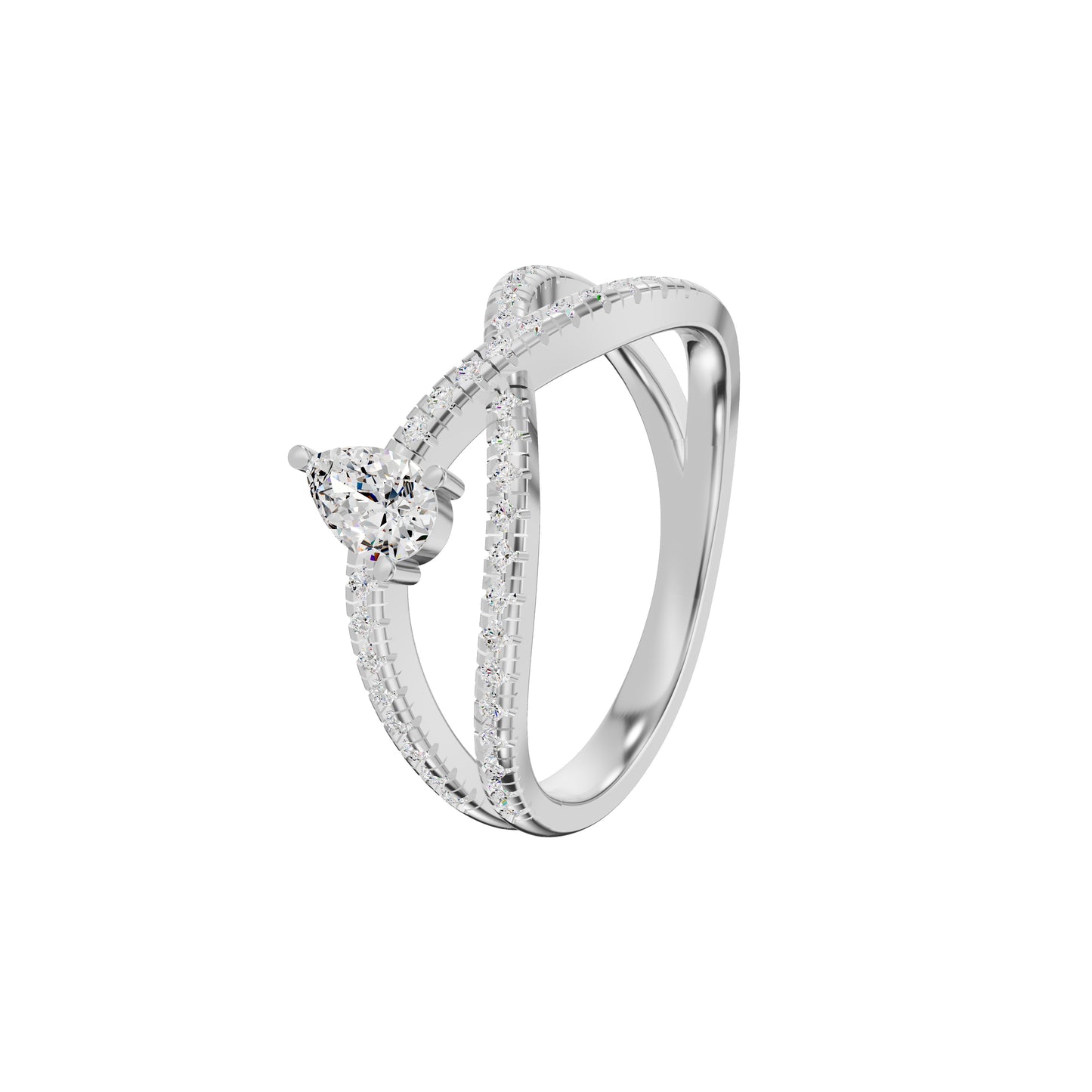 Infinity Pear Diamond Ring