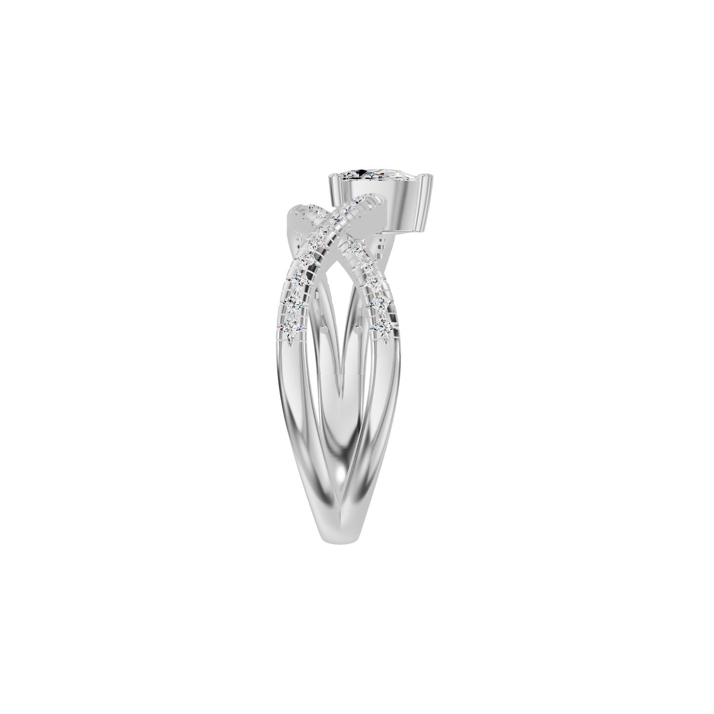 Infinity Pear Diamond Ring