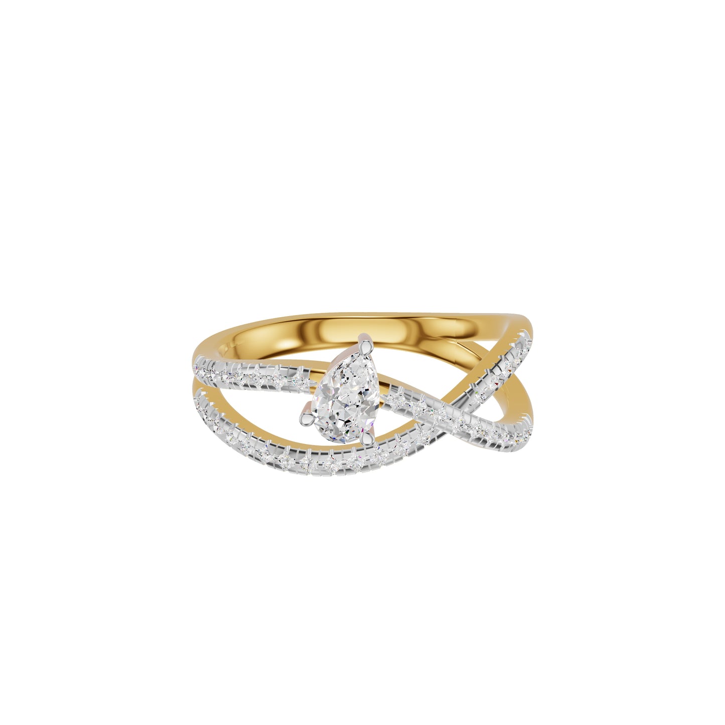 Infinity Pear Diamond Ring