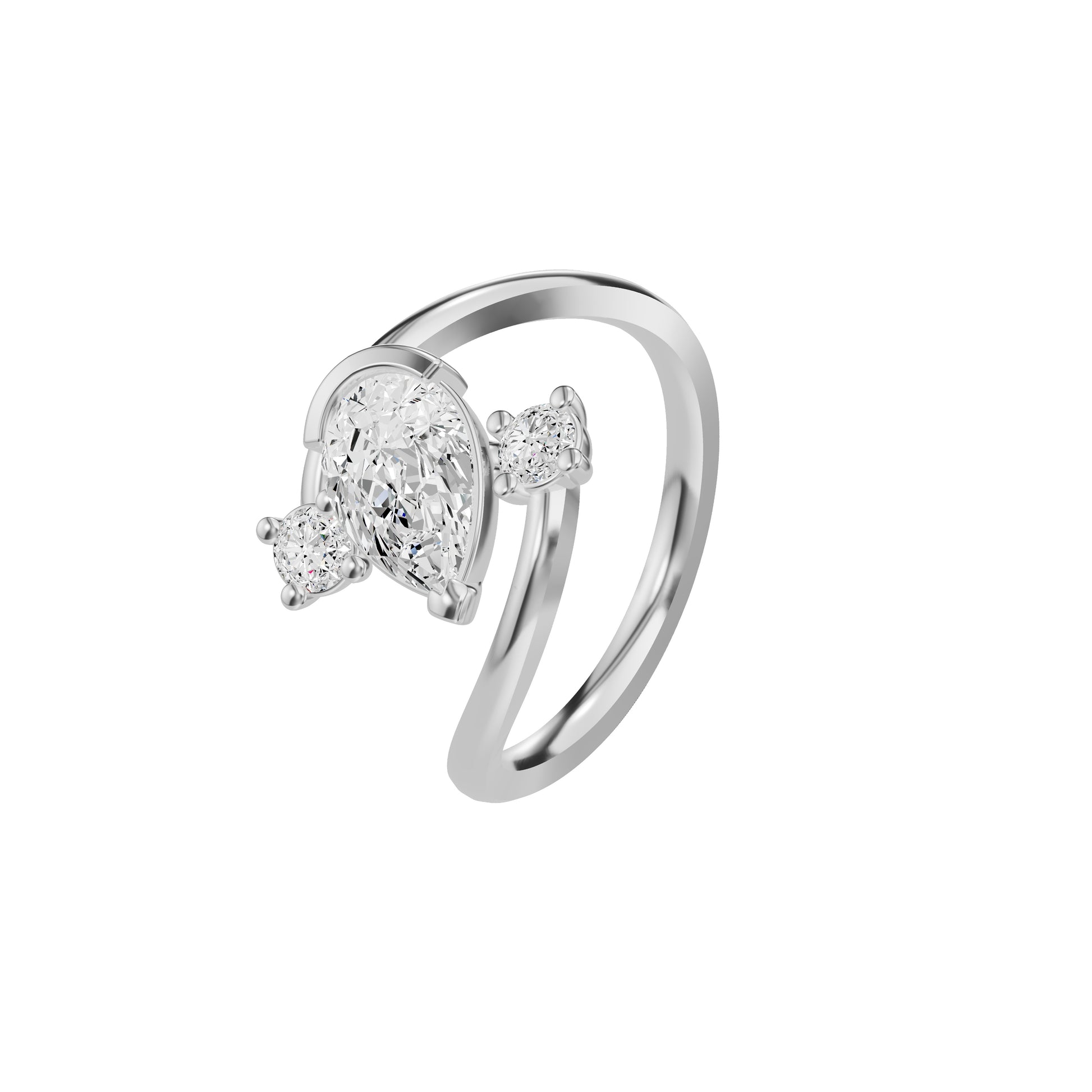 Pearlune Diamond Ring 18 KT / White Gold / 18