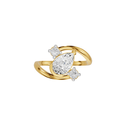 Pearlune Diamond Ring 18 KT / Yellow Gold / 18