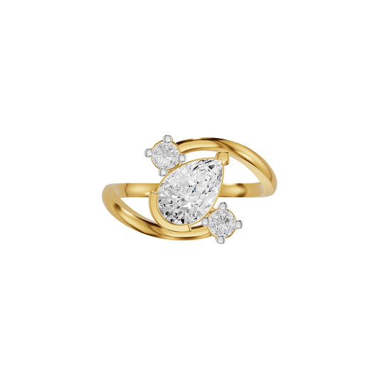 Pearlune Diamond Ring 18 KT / Yellow Gold / 18