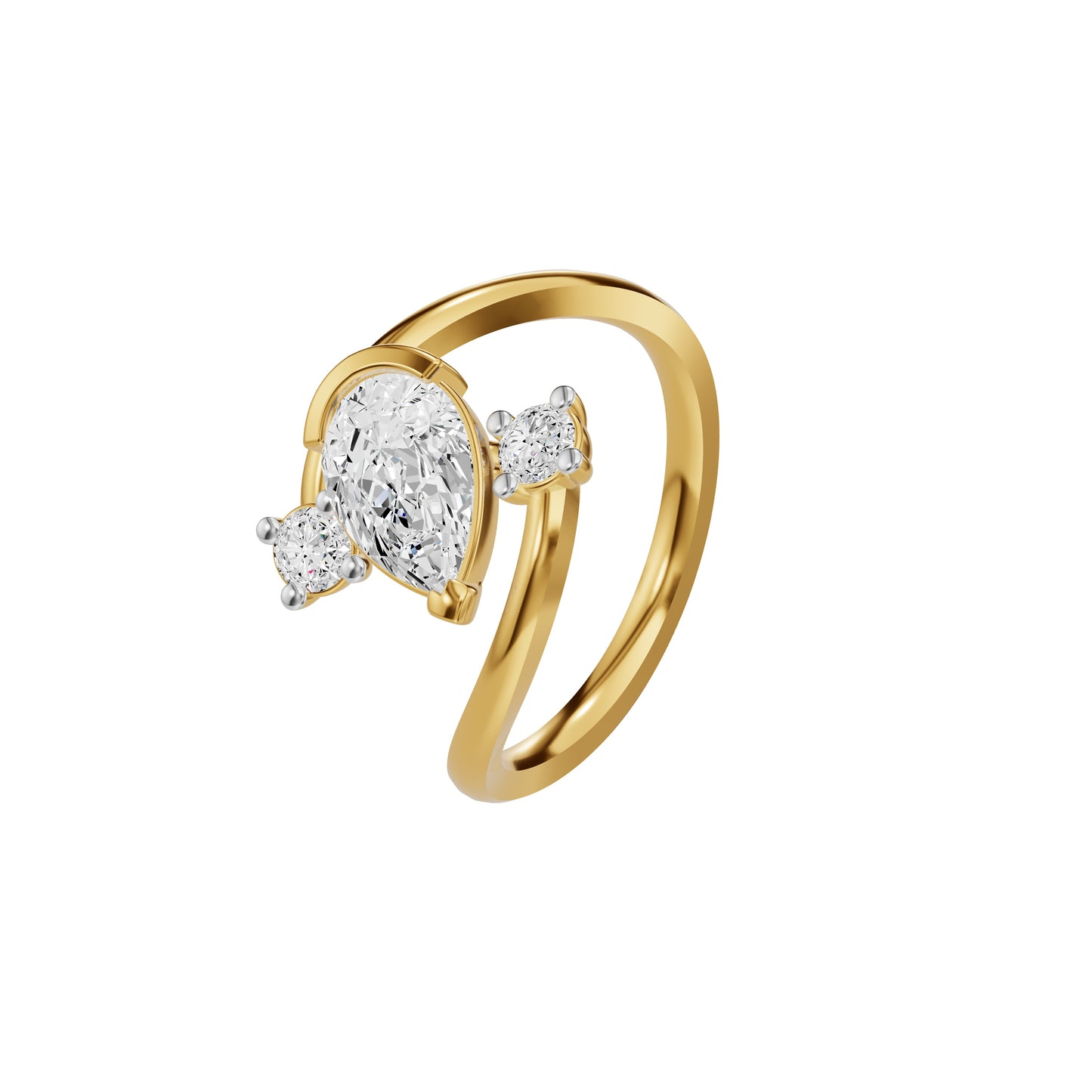 Pearlune Diamond Ring 18 KT / Yellow Gold / 18