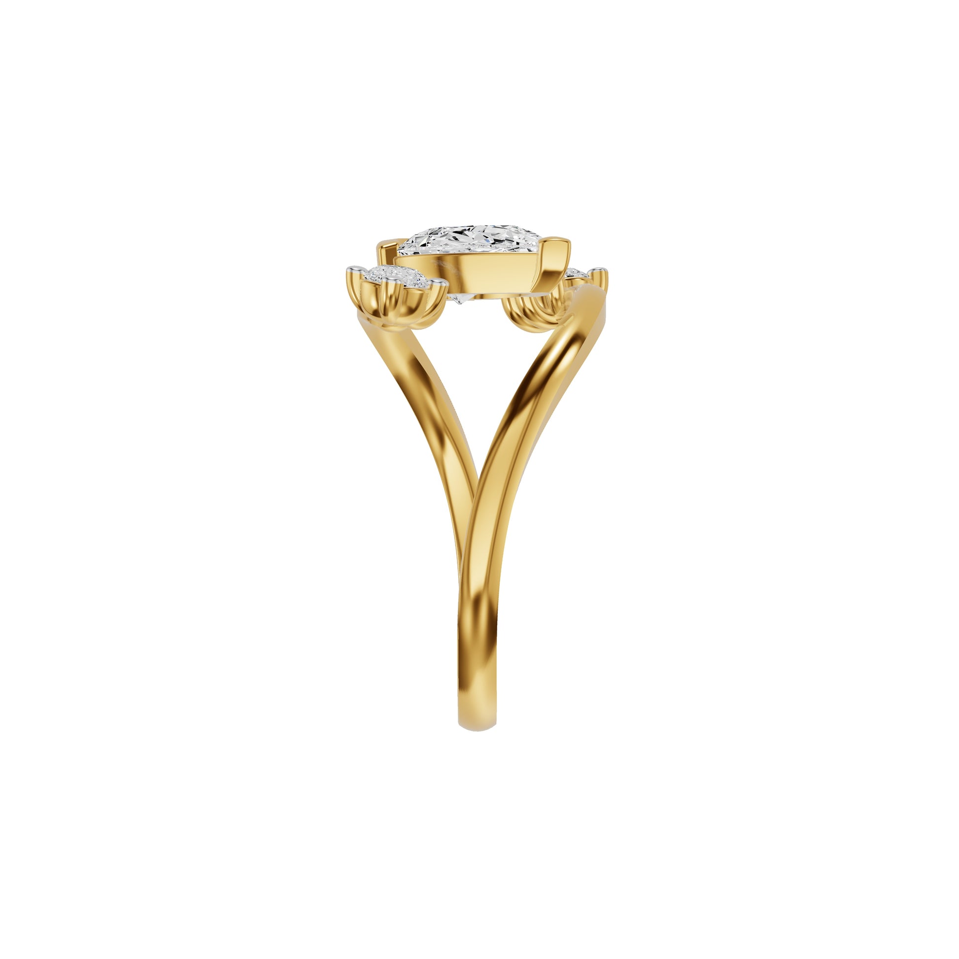 Pearlune Diamond Ring 18 KT / Yellow Gold / 18