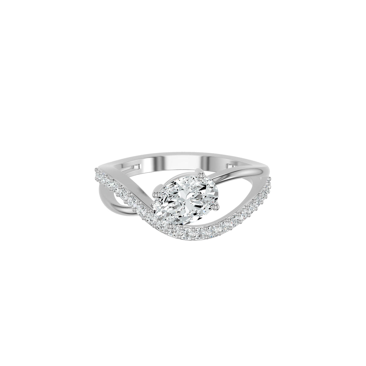 DLR002413 18 KT / White Gold / 18