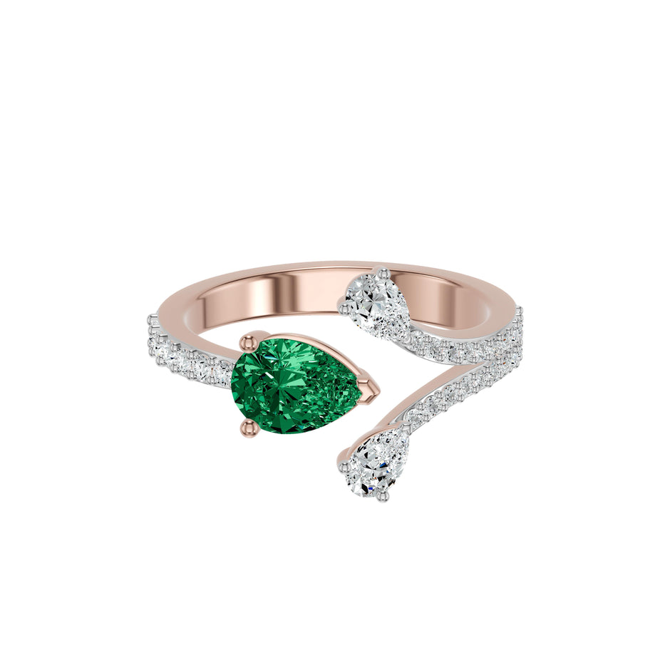 Sylvessa Swirl Diamond Ring 18 KT / Rose Gold / 18
