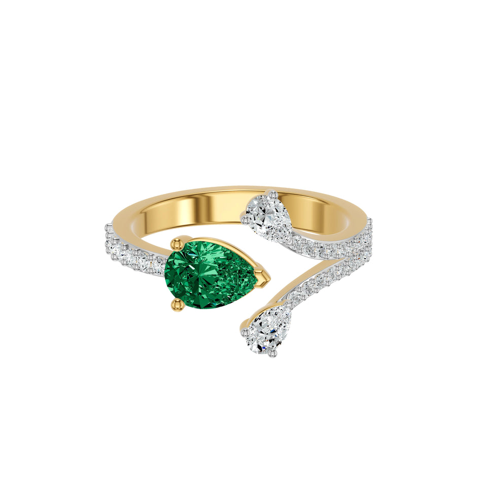 Sylvessa Swirl Diamond Ring 18 KT / Yellow Gold / 18