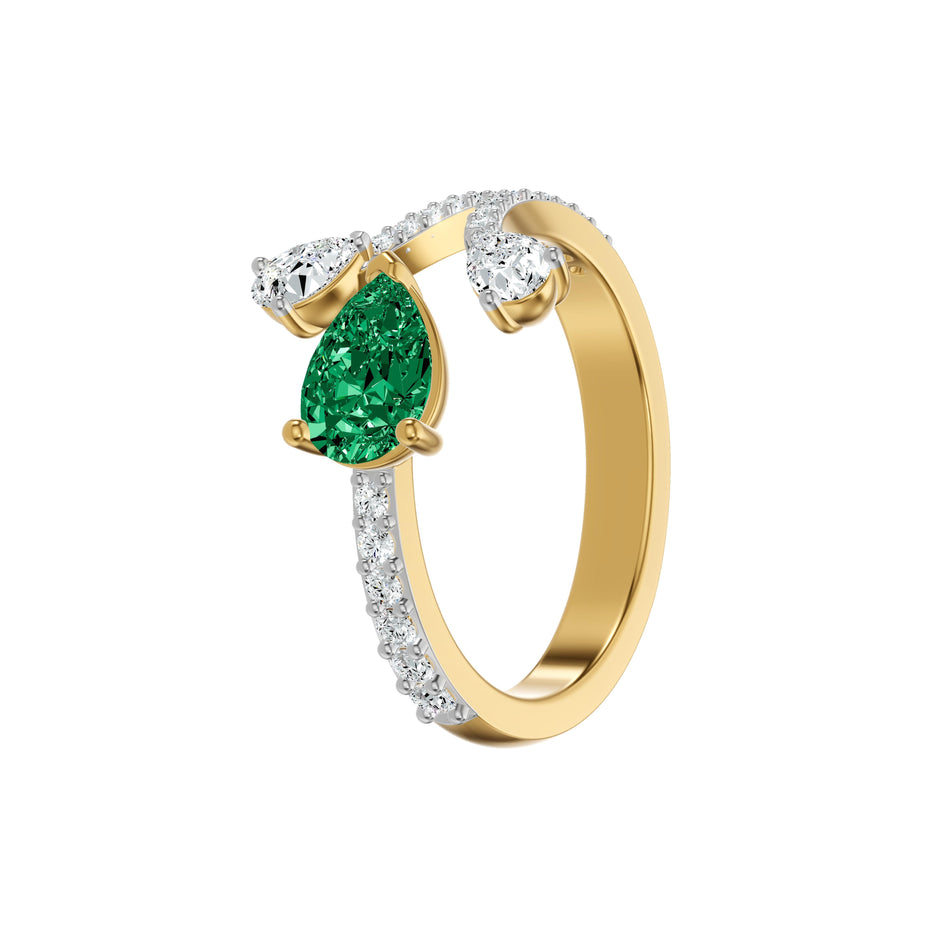 Sylvessa Swirl Diamond Ring 18 KT / Yellow Gold / 18