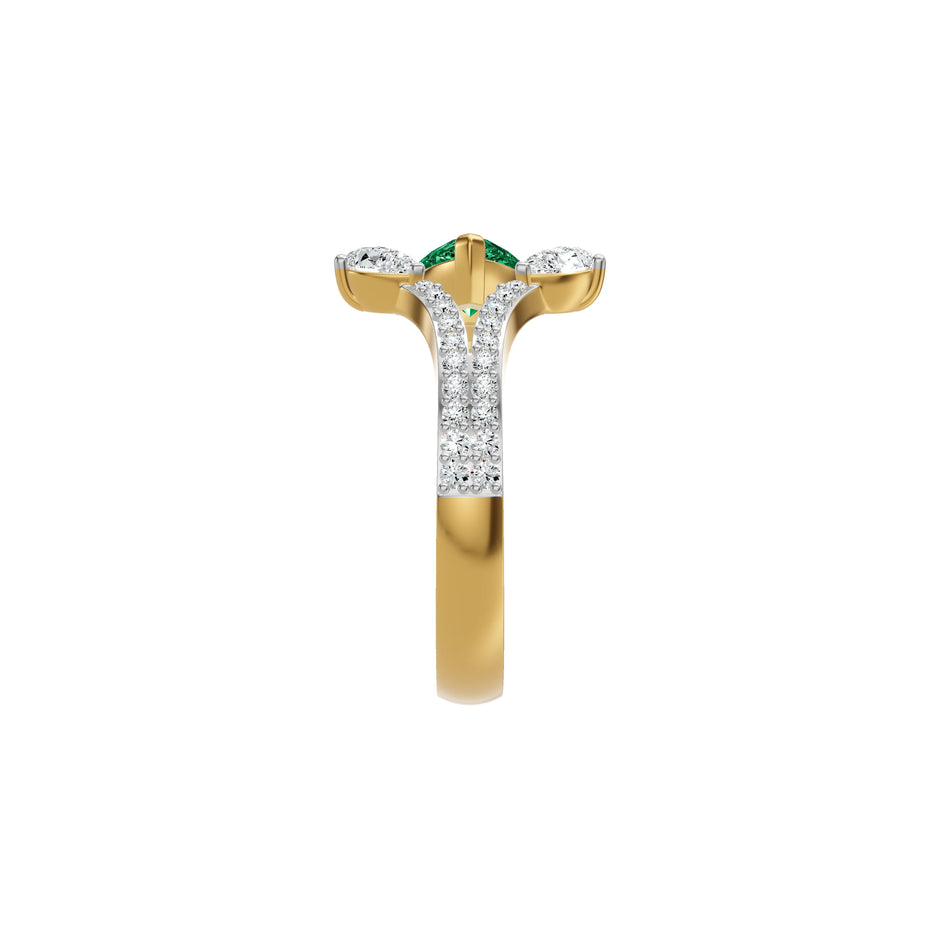 Sylvessa Swirl Diamond Ring 18 KT / Yellow Gold / 18