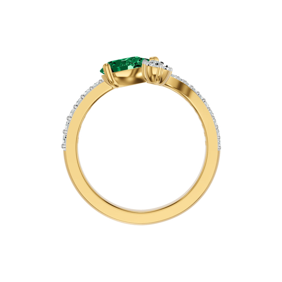 Sylvessa Swirl Diamond Ring 18 KT / Yellow Gold / 18