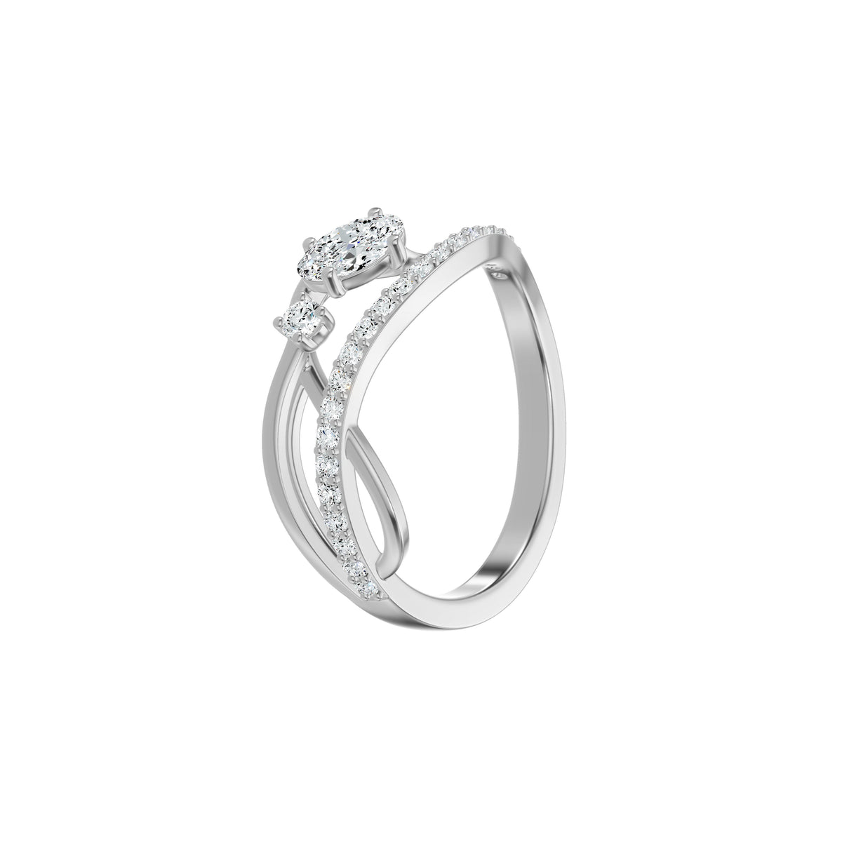 DLR002607 18 KT / White Gold / 18