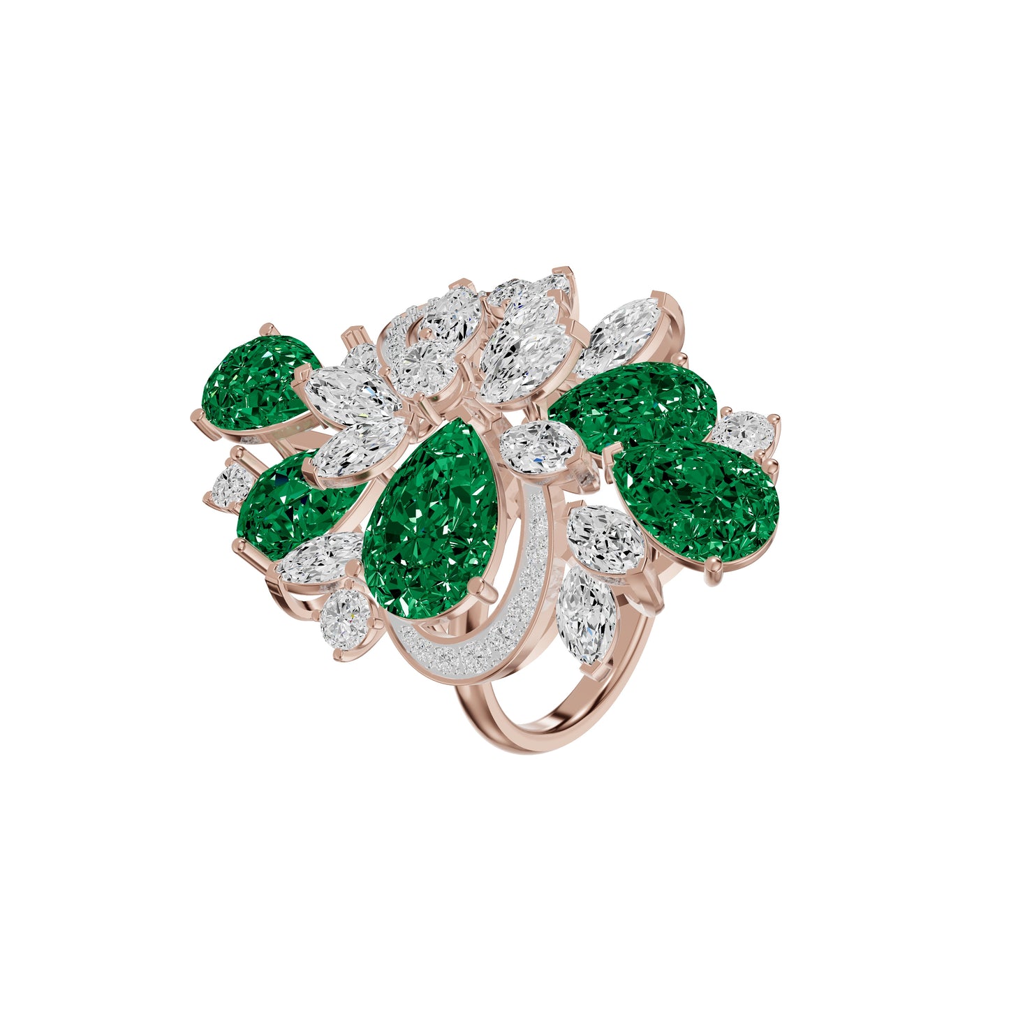 Emeralisse Bloom Diamond Ring