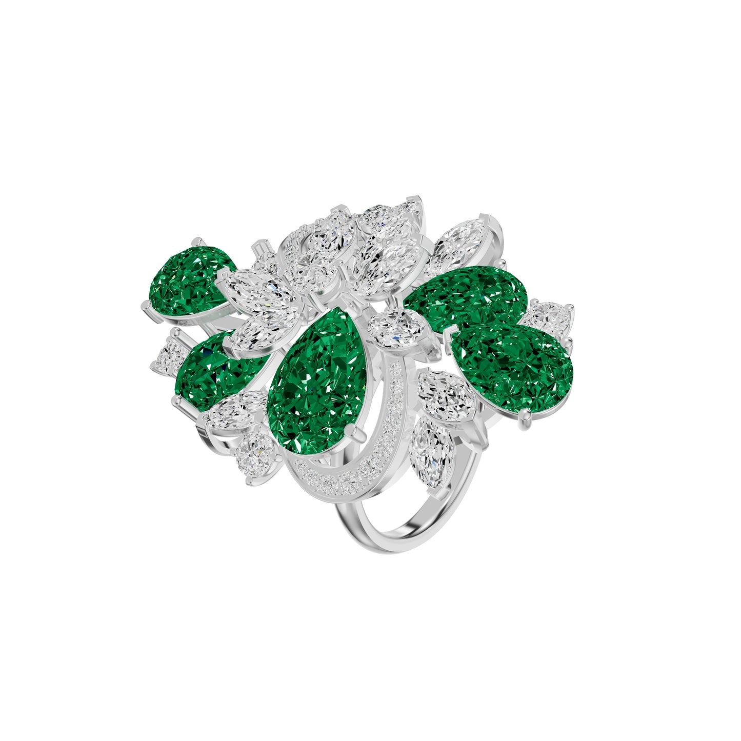 Emeralisse Bloom Diamond Ring