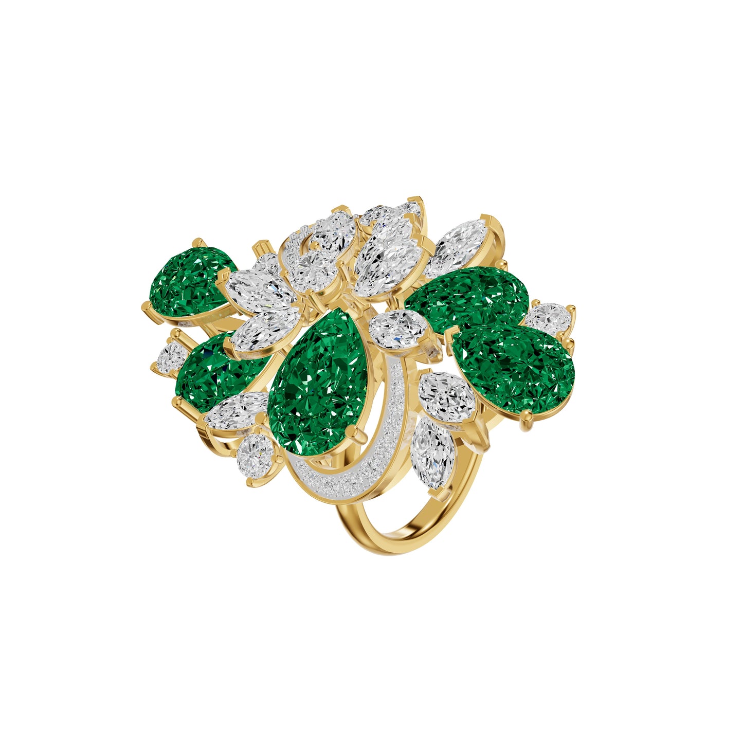 Emeralisse Bloom Diamond Ring