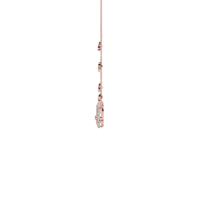 Golden Butterfly Fashion Diamond Necklace 18 KT / Rose Gold