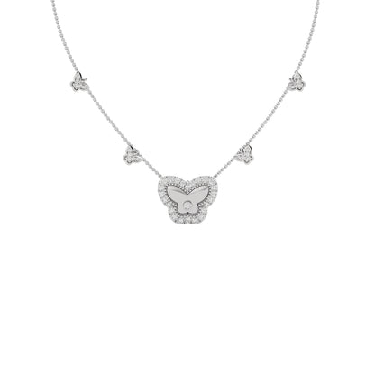 Golden Butterfly Fashion Diamond Necklace