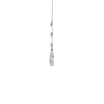 Golden Butterfly Fashion Diamond Necklace 18 KT / White Gold