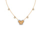 Golden Butterfly Fashion Diamond Necklace