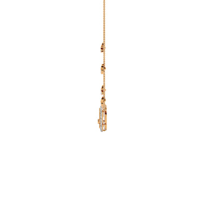 Golden Butterfly Fashion Diamond Necklace 18 KT / Yellow Gold