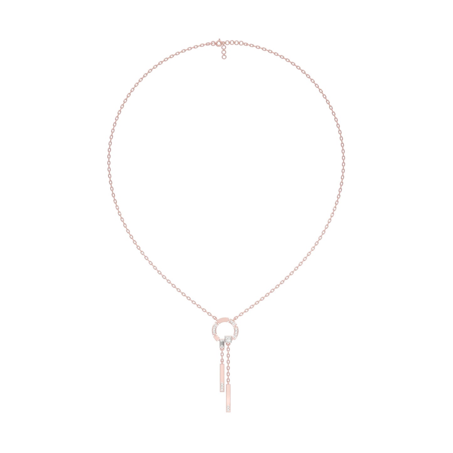 Keynote Y Diamond Necklace 18 KT / Rose Gold