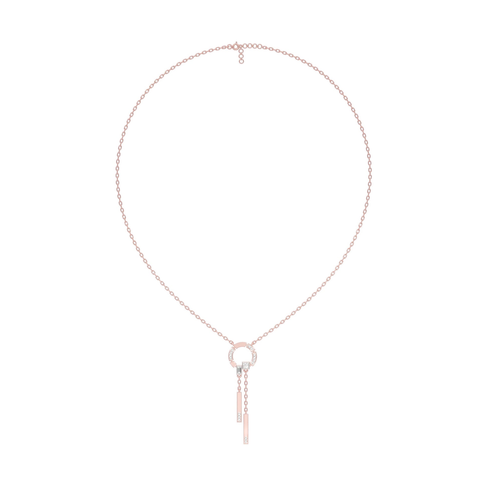 Keynote Y Diamond Necklace 18 KT / Rose Gold