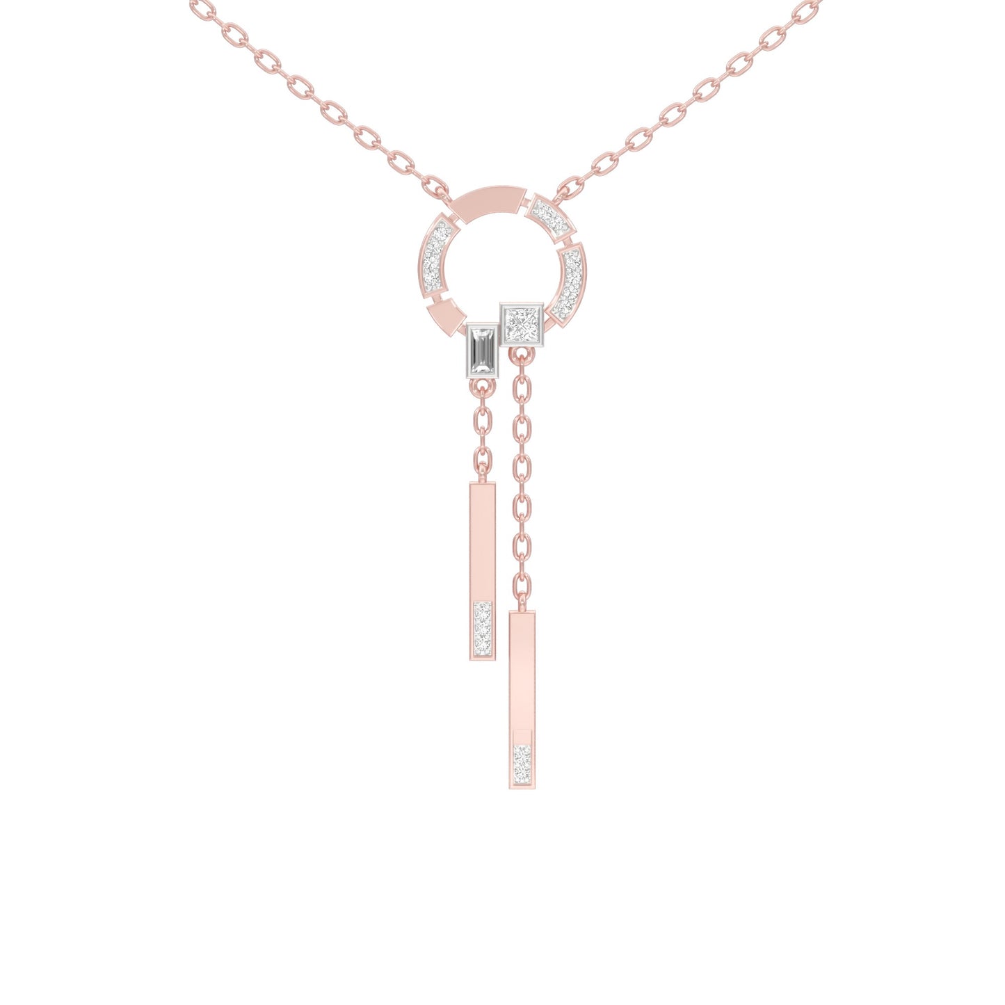Keynote Y Diamond Necklace 18 KT / Rose Gold