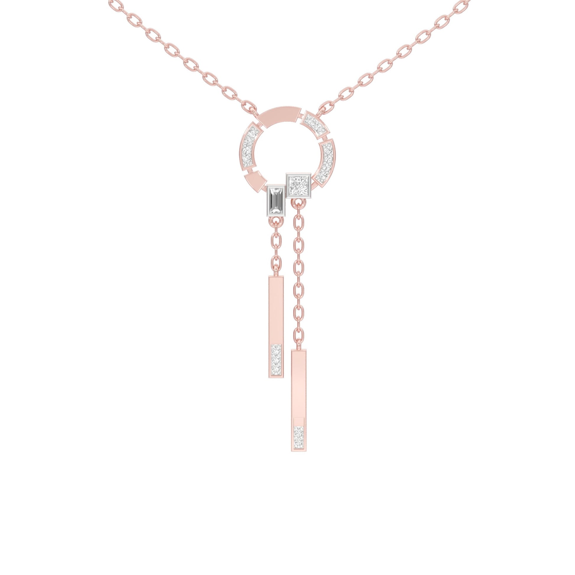 Keynote Y Diamond Necklace 18 KT / Rose Gold