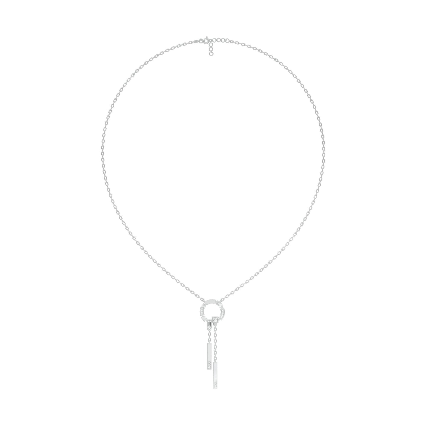 Keynote Y Diamond Necklace 18 KT / White Gold