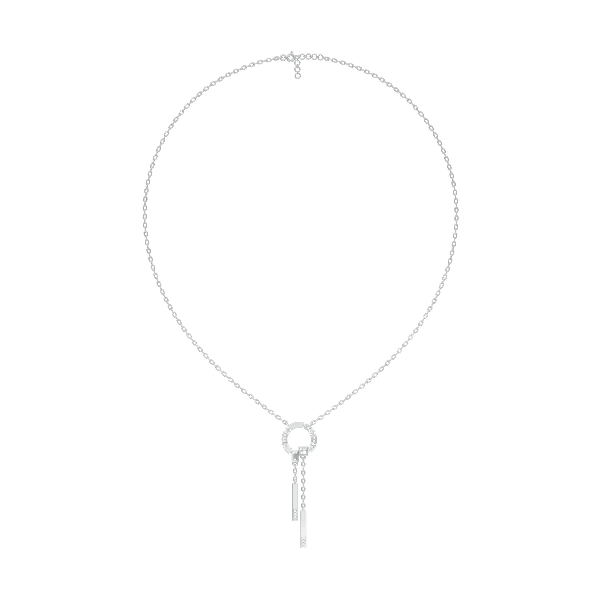 Keynote Y Diamond Necklace 18 KT / White Gold