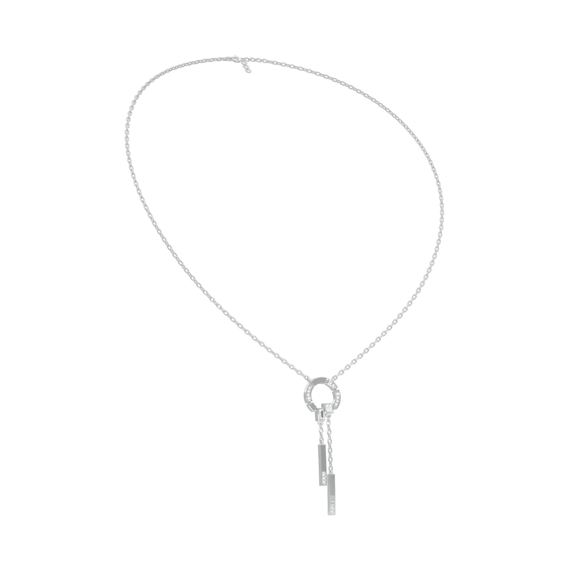 Keynote Y Diamond Necklace 18 KT / White Gold