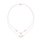 Soft Circular Motifs DIamond Necklace 18 KT / Rose Gold