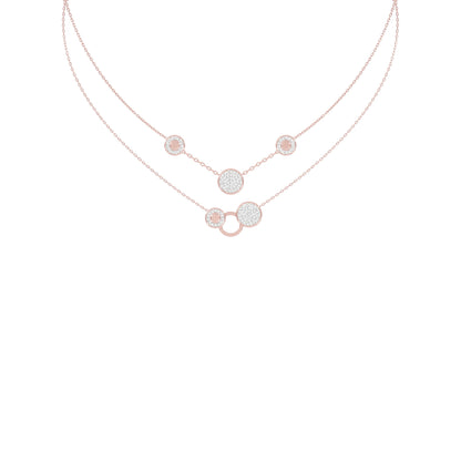 Soft Circular Motifs Diamond Necklace