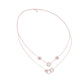 Soft Circular Motifs DIamond Necklace 18 KT / Rose Gold