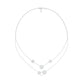 Soft Circular Motifs DIamond Necklace 18 KT / White Gold