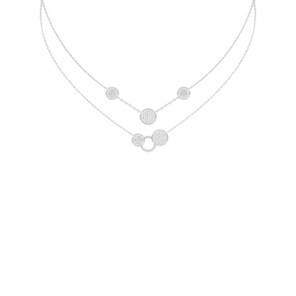 Soft Circular Motifs DIamond Necklace