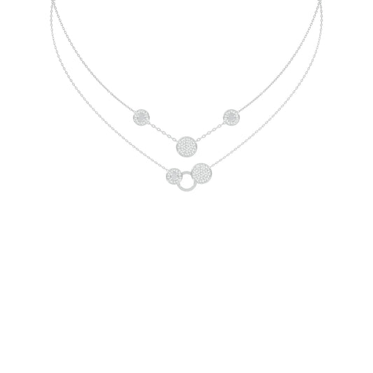 Soft Circular Motifs DIamond Necklace