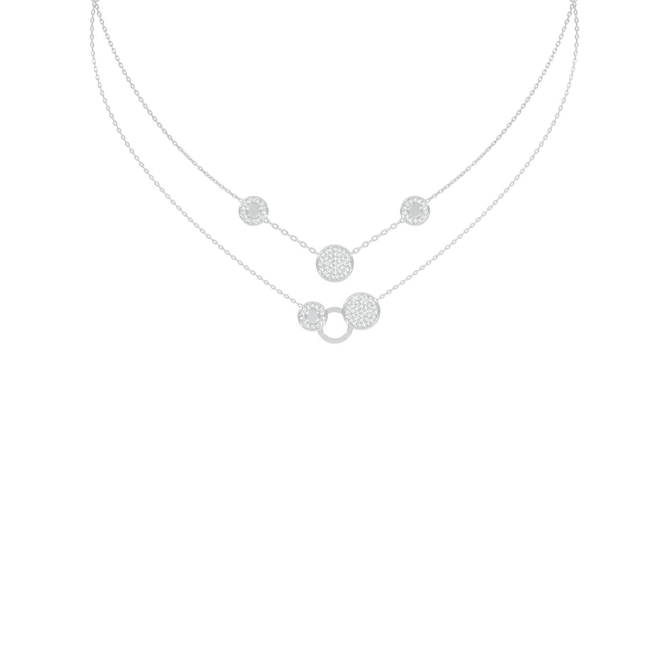 Soft Circular Motifs Diamond Necklace